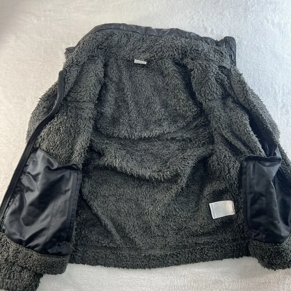NIKE‎ ACG Women's Medium Black Teddy Fleece Full Zip Jacket Super Soft Plush